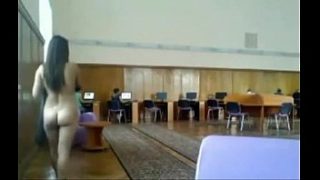 Girl caught masturbating in library