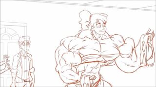 Muscle growth hentai