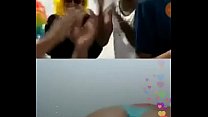 Novinha se exibindo na live