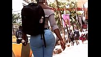 Candid ass in jeans walking